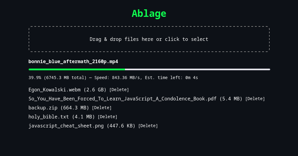 Screenshot of ablage